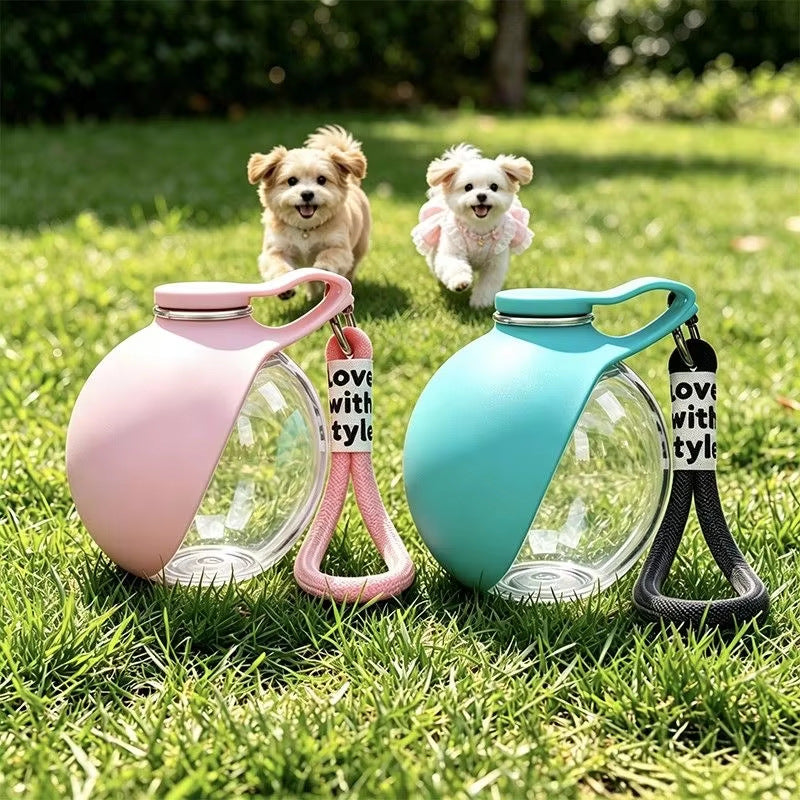 Popular Cross-Border Pet Supplies Stainless Steel Water Bottle For Cats And Dogs, Outdoor Foldable Large-Capacity Portable Water Dispenser