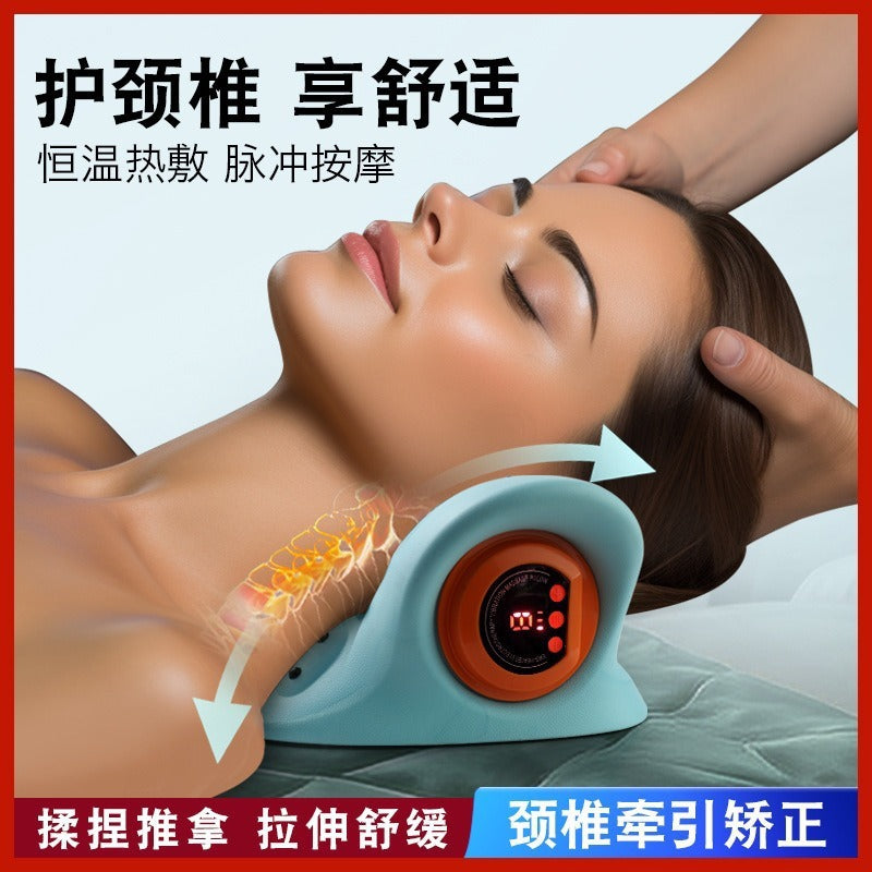 Multifunctional Shoulder And Neck Massager Massage Pillow Portable Household Electric Kneading Neck EMS Hot Compress Pulse New