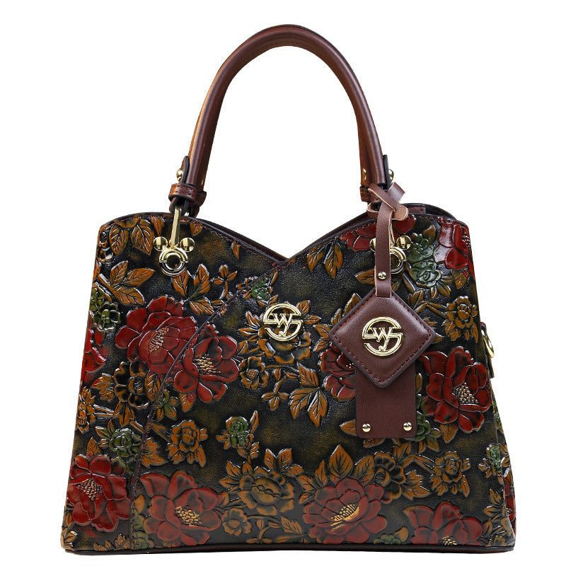 Portable Big Bag Mother Bag Trendy Retro Light Luxury Large Capacity Women's Bag High-end Middle-aged Women's Bag