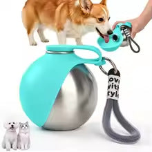 Popular Cross-Border Pet Supplies Stainless Steel Water Bottle For Cats And Dogs, Outdoor Foldable Large-Capacity Portable Water Dispenser