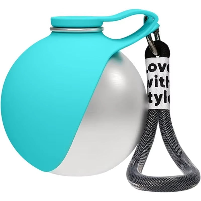 Popular Cross-Border Pet Supplies Stainless Steel Water Bottle For Cats And Dogs, Outdoor Foldable Large-Capacity Portable Water Dispenser